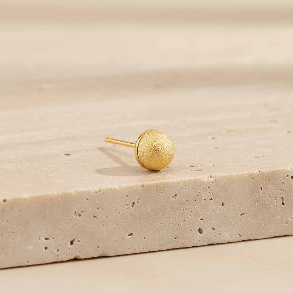 Saumya- Golden Stud Earrings