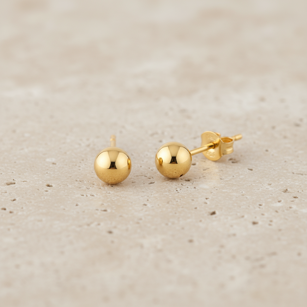 Bindu- Golden Stud Earrings