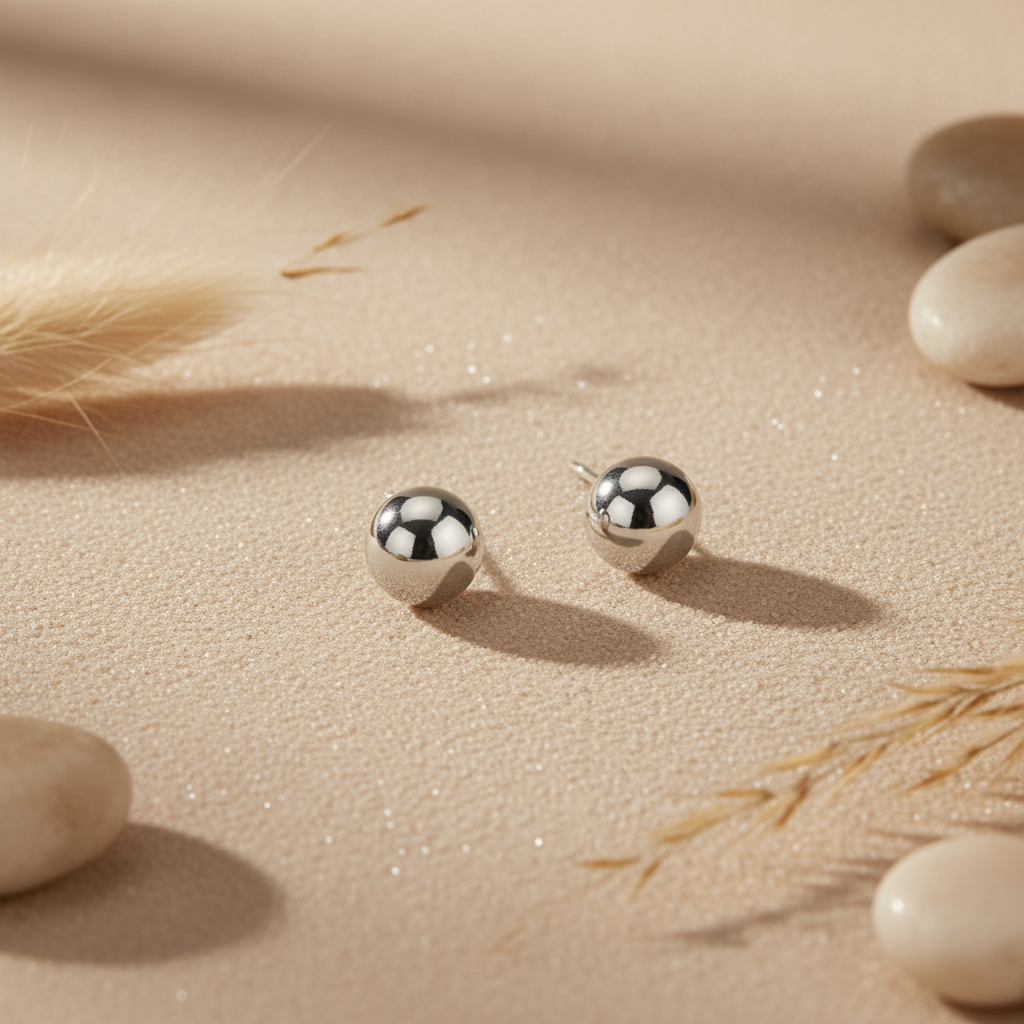 Sheetal- Silver Stud Earrings- Everyday Earrings