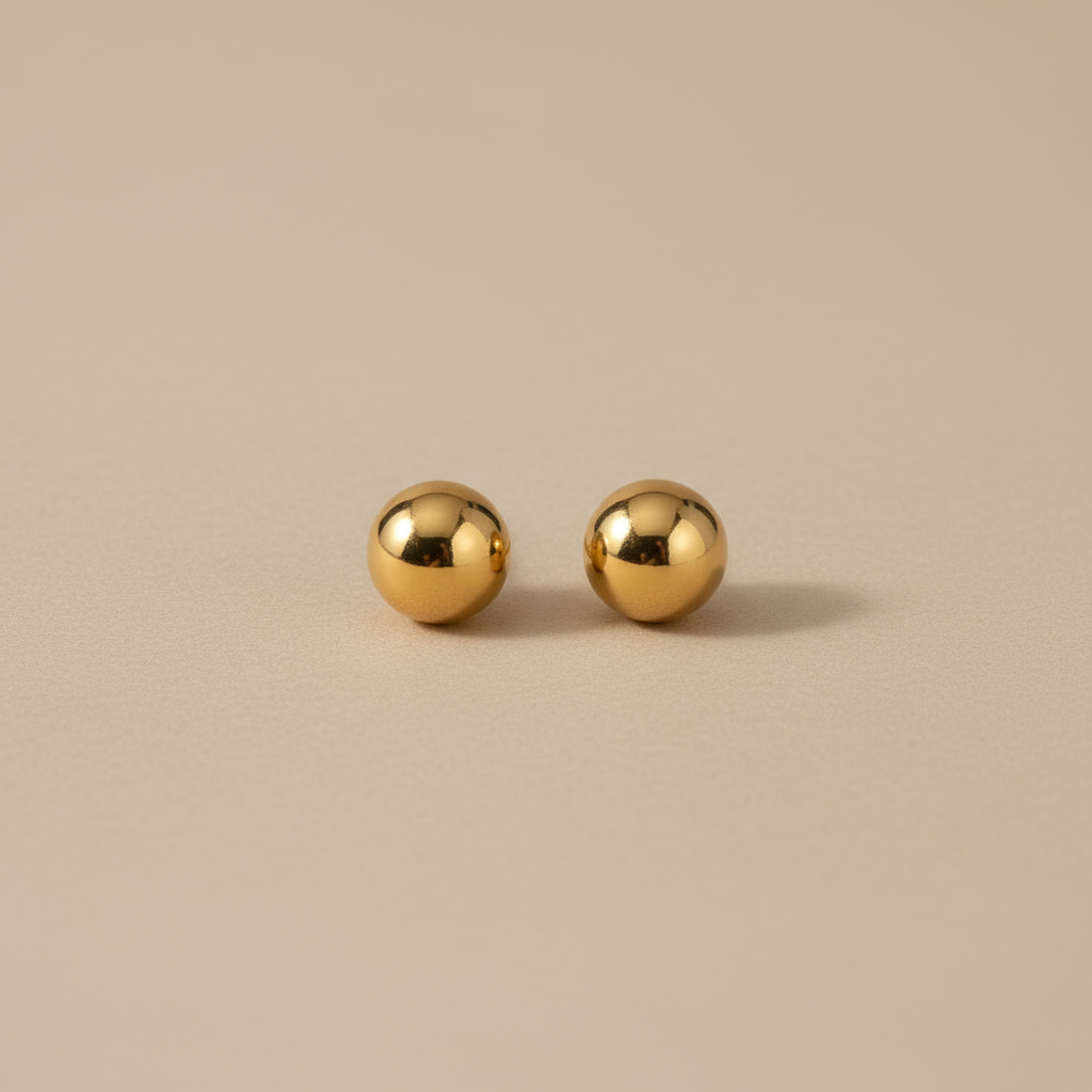 Kanak- Golden Stud Earrings- Everyday Studs