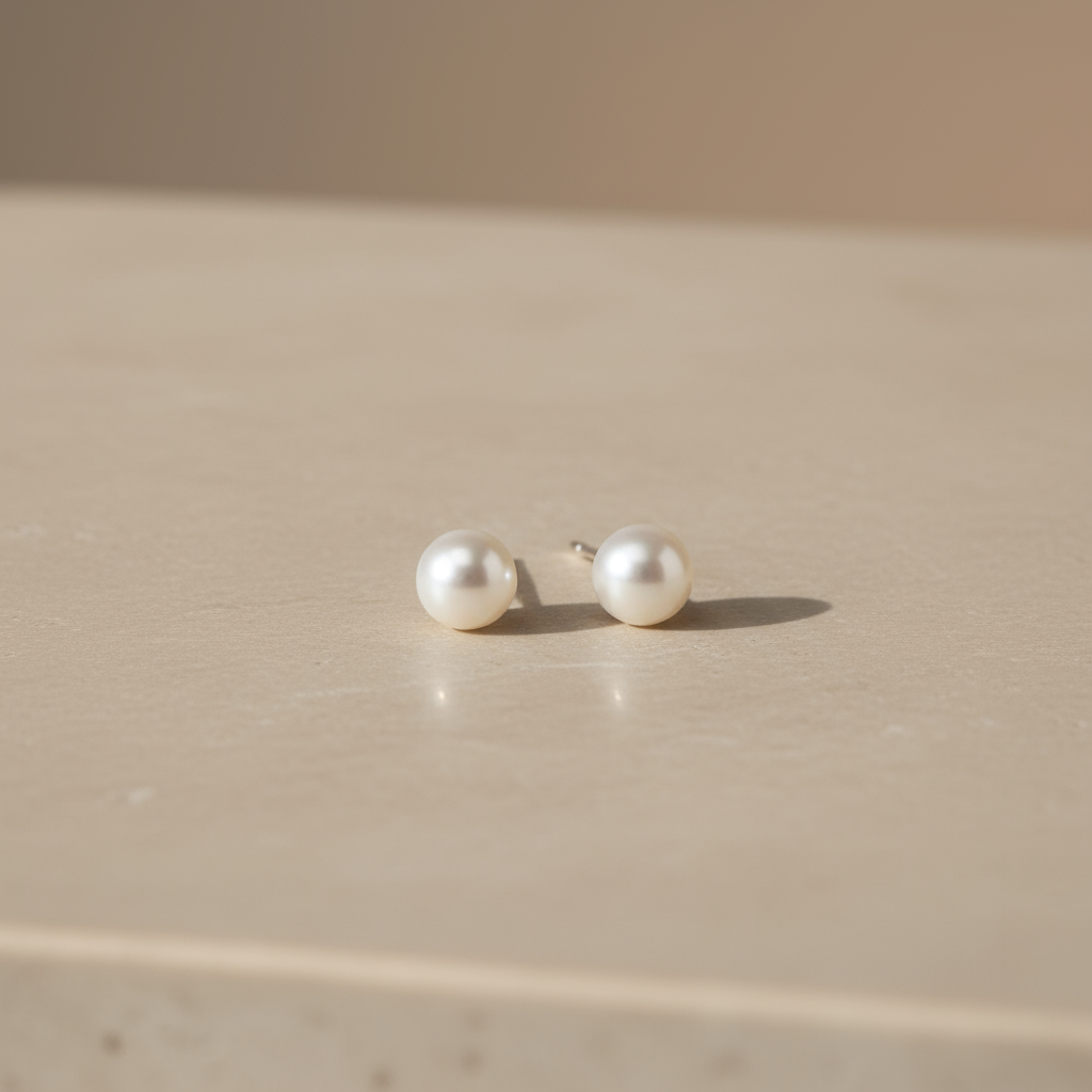 Chandrika- Simple Pearl Studs- Everyday Studs