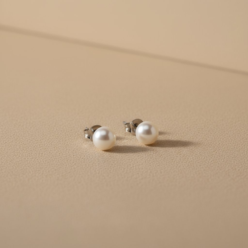 Chandrika- Simple Pearl Studs- Everyday Studs