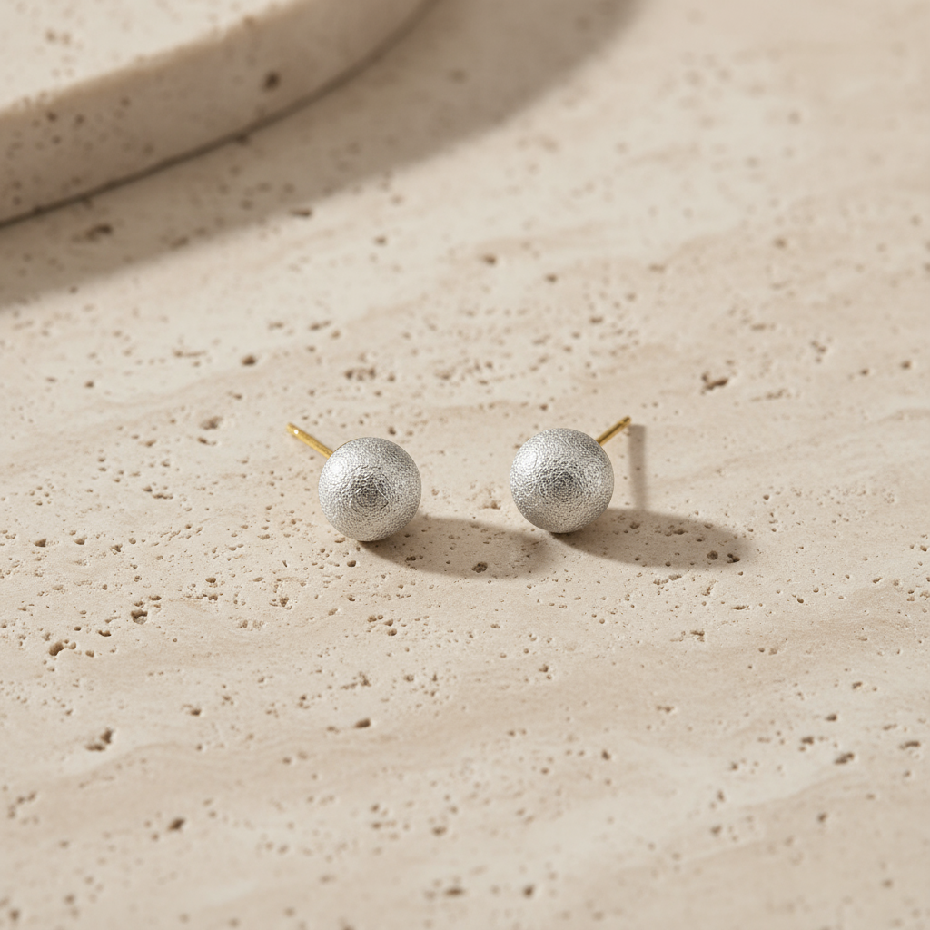 Sudha- Silver Stud Earrings
