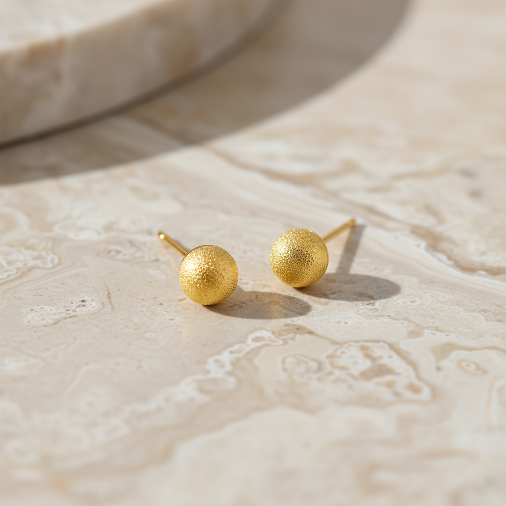 Saumya- Golden Stud Earrings