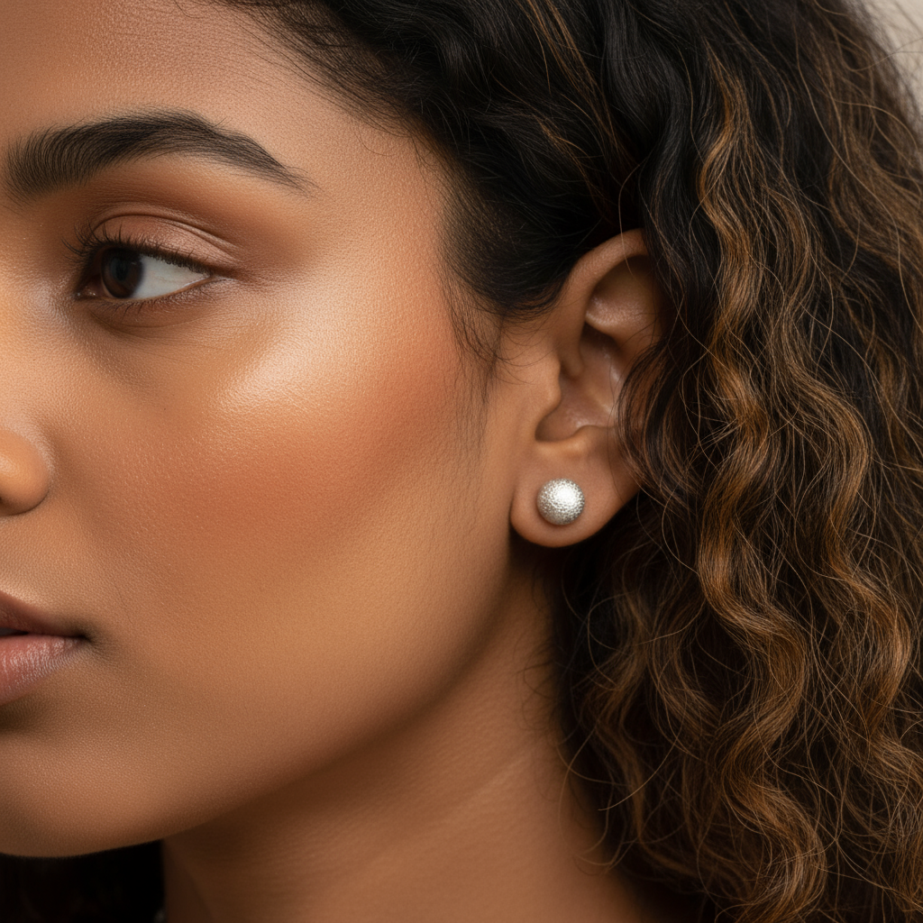 Sudha- Silver Stud Earrings