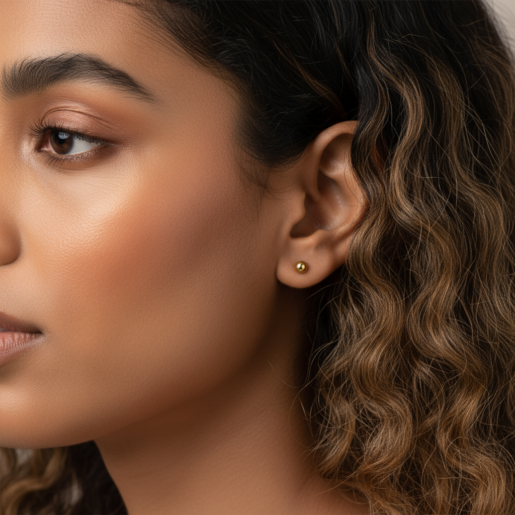 Bindu- Golden Stud Earrings