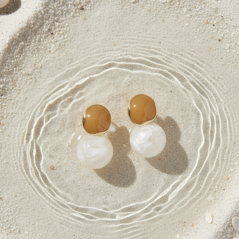Dhwani- Resin Drop Earrings- Minimal & Modern